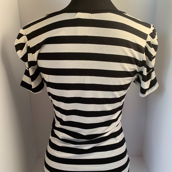 Black & Ecru Striped Top - Picture 2 of 2